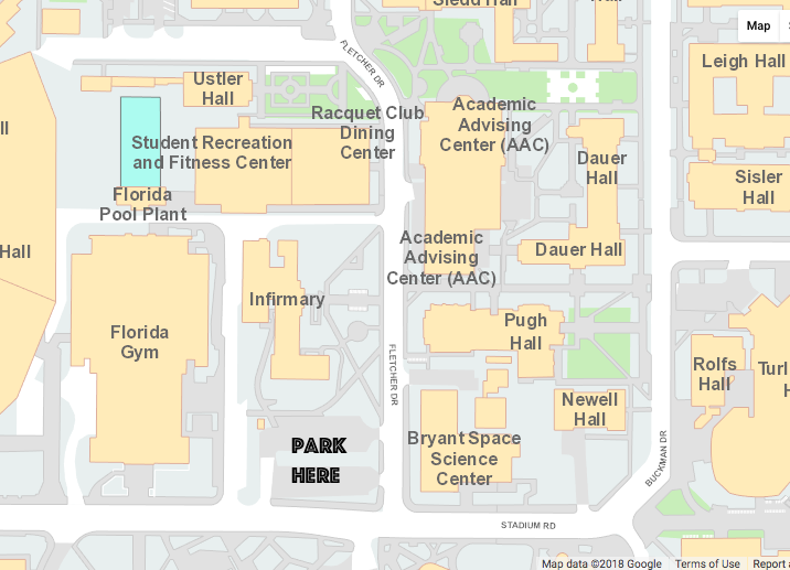 map-of-uf-parking-university-writing-program